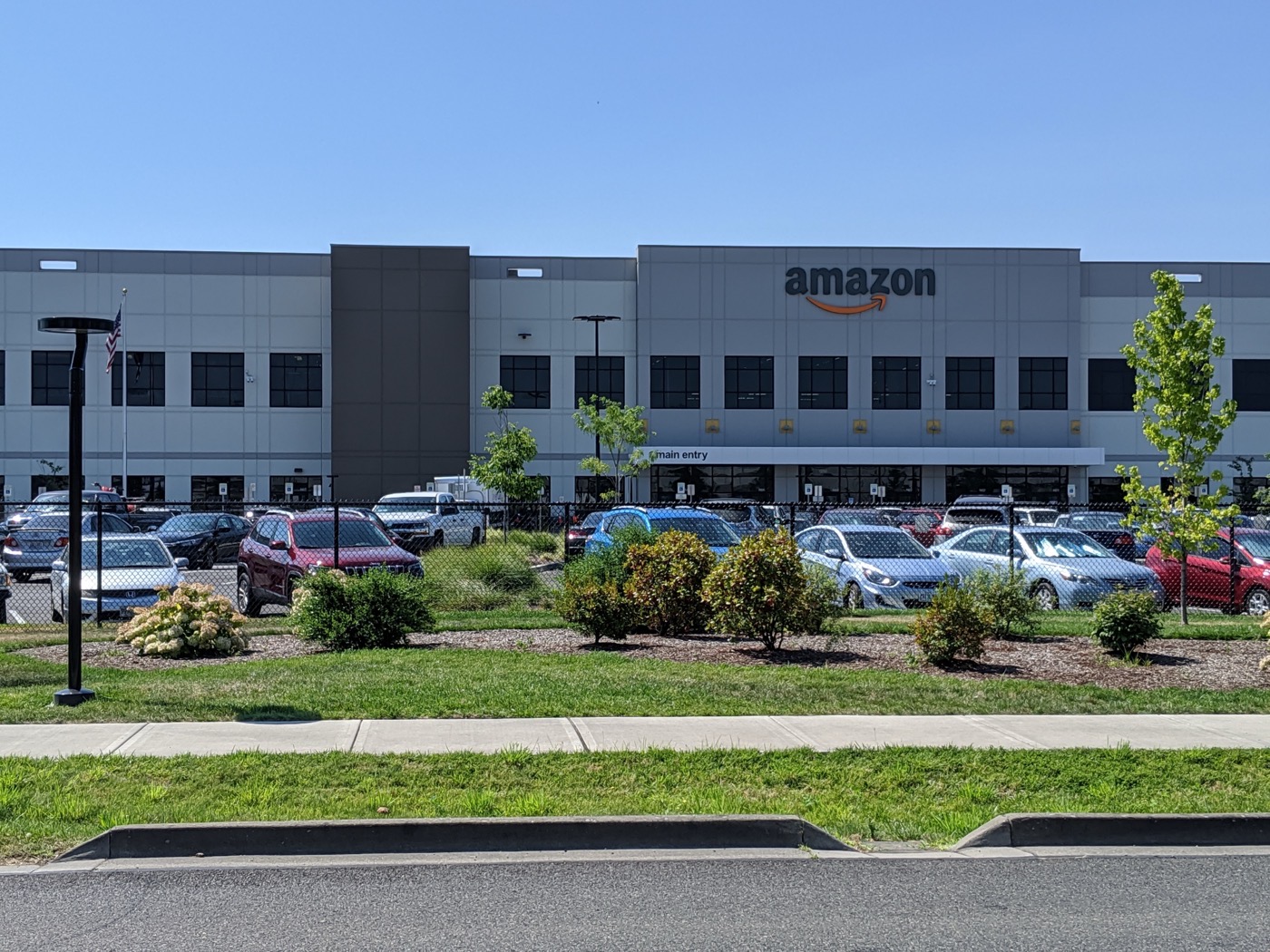 Inside an Amazon fulfillment center in Troutdale, Oregon